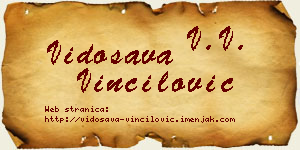 Vidosava Vinčilović vizit kartica